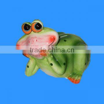 frog shape ceramic money saving box