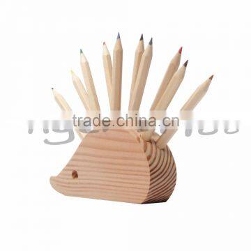 New Design Wooden Hedgehog Pencil Holder