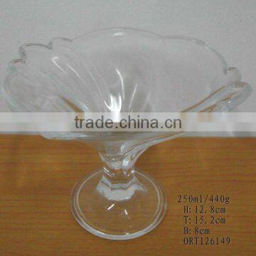 high quality glass ice cream cup