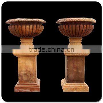 Decorative Garden Stone Pot Antique Stone Granite Flowerpots photo-2