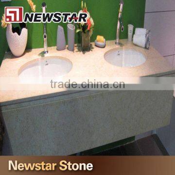 Newstar polished double sink bathroom countertop