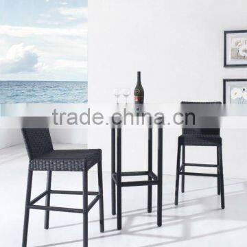 Stylish wicker bar table and chair set bar set