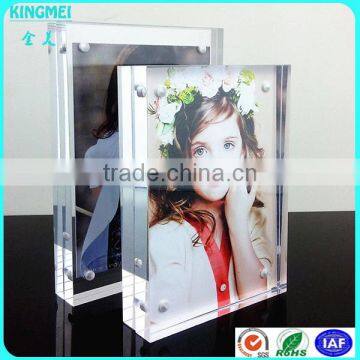 KM-CP42 Wholesale Nice Crystal Photo Block Lucite in Frame Acrylic Photo Frame With Magnet,plexiglass Photo Frames 4x6 photo-4