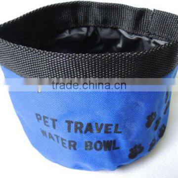 Folding Waterproof Nylon Pet Travel water Bowl