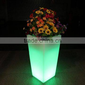 Led lighted flower pots plastic flower vase home decoration pots