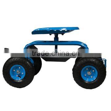 GS-01 Rolling Work Seat With Tool Tray Garden Cart photo-3