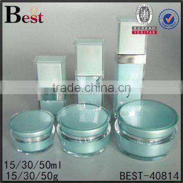 Unique Design Empty Fancy Square Purple Color Cosmetic Acrylic Cream Lotion Bottle 15ml 30ml 50ml Serum Pump Bottle photo-3