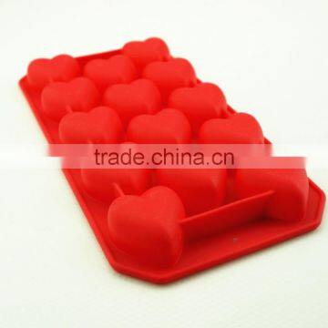 11196 14 Pcs Hearts Shape Silicone Cake Mold