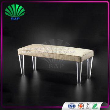 Salon Furniture Waiting Room Sofa Acrylic Piano Bench With Soft Cushion photo-3