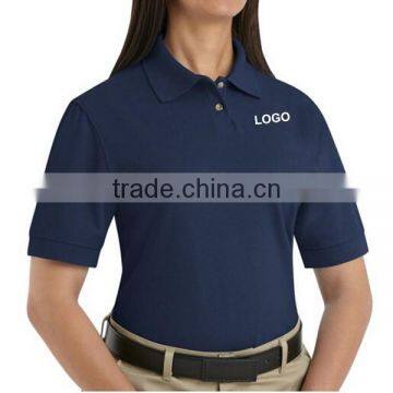 Wholesale 100% cotton embroidery women polo t shirt