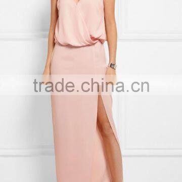Ladies Western Designs Dress Gathered Twill Gown Evening Cocktail Dresses 2016 HSD5456