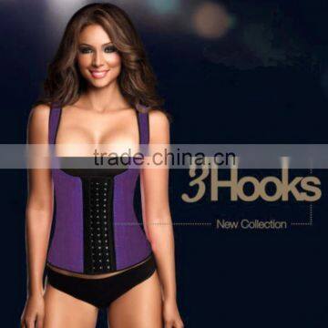 Women's Latex Waist Cincher Spiral Steel Boned Tummy Shapewear Girdle photo-3