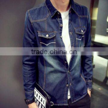 Factory Direct Supply Fashion Man Clothes /High Quality Men Denim Shirt photo-2