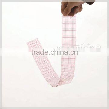 2"*24" straight flexible 1.2mm thickness inch plastic garment ruler for fashion design#8248