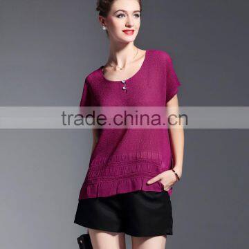 New design womens fashion nice tops made in China