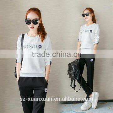 Fashion High Quality Casual Cotton Sportswear Suit for Girls 2016 photo-3