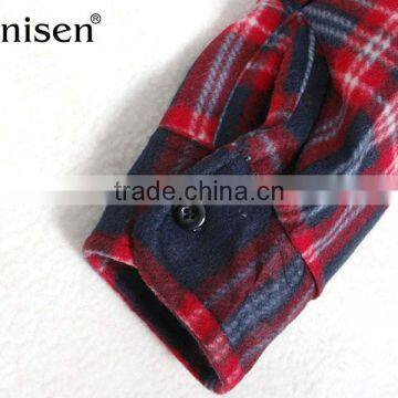 Garment Manufacturer Wholesale Plaids Winter Men Polar Fleece Jacket Stock photo-5