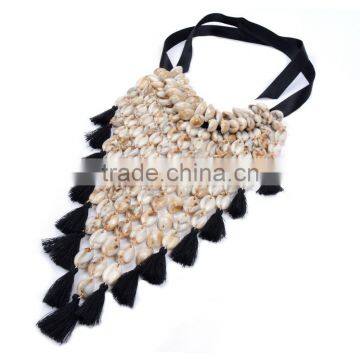 2016 Europe and the United States the New Multilayer Shell Long Tassels Woven Necklace to Sweater Chain Jewelry photo-4