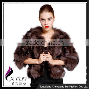 CX-G-A-121E Genuine Fox Fur Fashion Women Winter Jacket photo-2