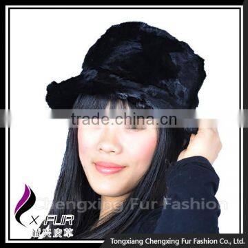 CX-C-173B Custom Wholesale Lady Cap Mink Fur Women Bucket Hat photo-6