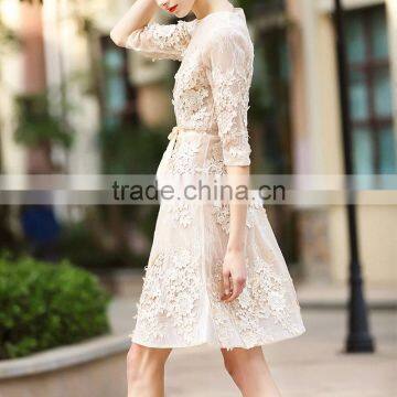 Maxnegio Office Ladies Formal Wear Ladies Lace Day Dress photo-3