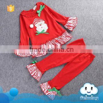 Bulk wholesale kids clothing red clothing set christmas baby bodysuit kids wear christmas design christmas pajamas family