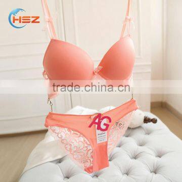 HSZ-5001 Sexy Fancy Beautiful Bra Hot Panty Set Latest Fashion Cotton Underwear Lady New Design 2017 Stylish Lingerie Women