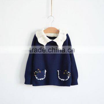 New Design Girl Fashion Pullover Kids Crochet Candy Color Sweater photo-5