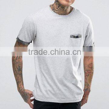 China OEM Factory Elegant Business Casual Men's Rolled Sleeve t Shirts photo-5