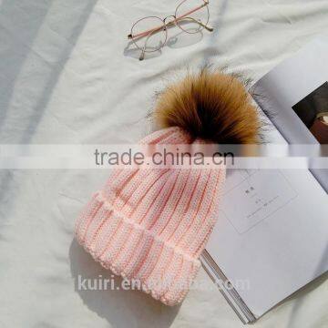 15 Colors Big Real Fur Poms Fashion Classic Tight Knitted Fur Ball Pom Poms Knitted Hat Women Cap Winter Beanie Fox Fur Balls photo-6