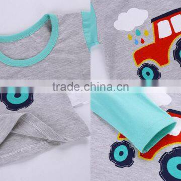 Wholesale 100% Cotton 2 to 6 Year Old Children Winter Stripe Pajamas Children Clothing Set photo-2
