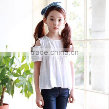 S17612A Girls Cotton Short Sleeve T-Shirt Childrens Tops