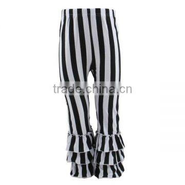 2017 Children Striped Boutique Kids Clothing Ruffle Pants Girls Leggings Wholesale photo-3