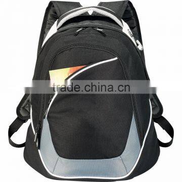 Connections 15" Computer Backpack - Zippered Main Compartment With Built-in Laptop Sleeve and Earbud Port and Features Your Logo photo-3