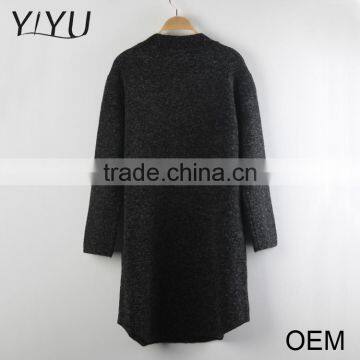 Clearance Cheap Women Winter Black Long Sleeve Crewneck Knitted Sweater Pullover photo-2