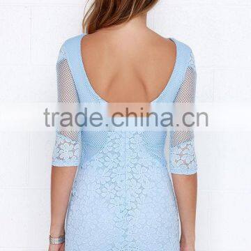 New Arrival Bodycon Dress Women Half Sleeves Lace Bodycon Dress 2016 photo-5