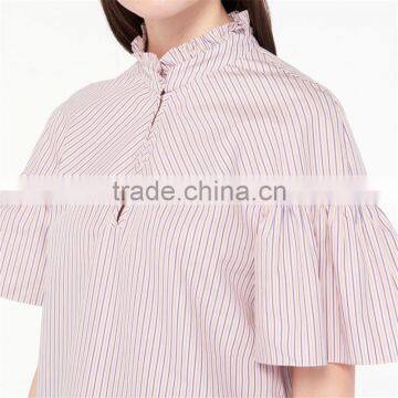 2017 OEM Loose-fitting Grandad-style Neckline Blouse Cloth Online photo-5