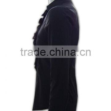 100% Cotton Design China Made Unique Design Dark Color Cafe Cotton Shirts photo-2