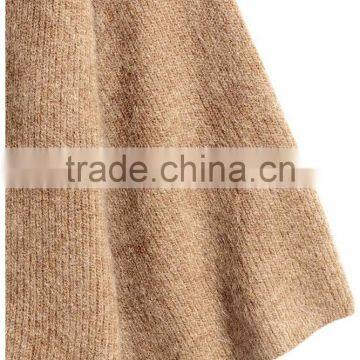 High Quality Long Bell Sleeves Crew Neck Ribbed Handmade Wool Knit Sweater for Women photo-2