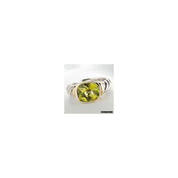 Sell D.Y. 18K Gold Sterling Silver with Lemon Citrine Ring