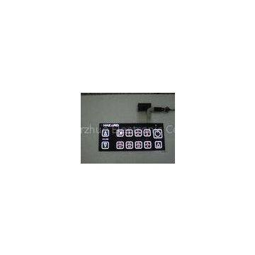 EL Display Backlit Membrane Switch With Embossed 280g Force Metal Dome