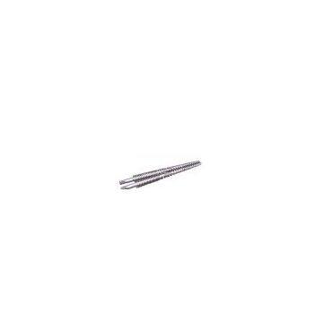 Twin conical screw barrel