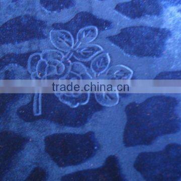 2014 Hot sale hot stamping polyester spun velvet,garment fabric