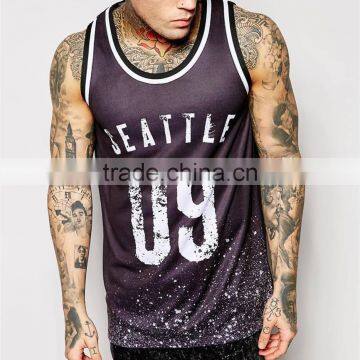 2016 High Quality Newly Young Printed Men Comfort Sport Tank top Pattern 04