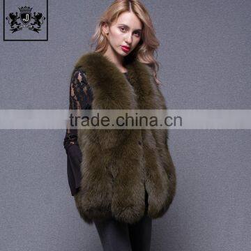 Hot Sale Ladies Winter Fashionable Real Fur Gilet Genuine Natural Fox Fur Vest Women