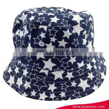 Polyester fabric sublimation bucket hat fisherman star logo hat