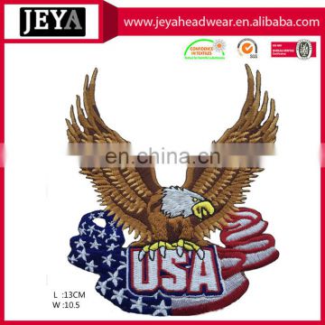 USA embroidery seahawk becautiful patches with american flag