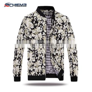 Polyester elastane jackets varsity bomber jacket men outdoor jacket