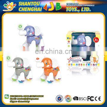 Hot selling modern design wholesale kids electrically music cartoon elephant toy