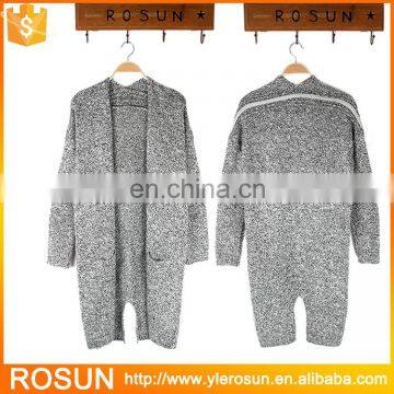 Long last cardigan in grey knitted sweaters for ladies